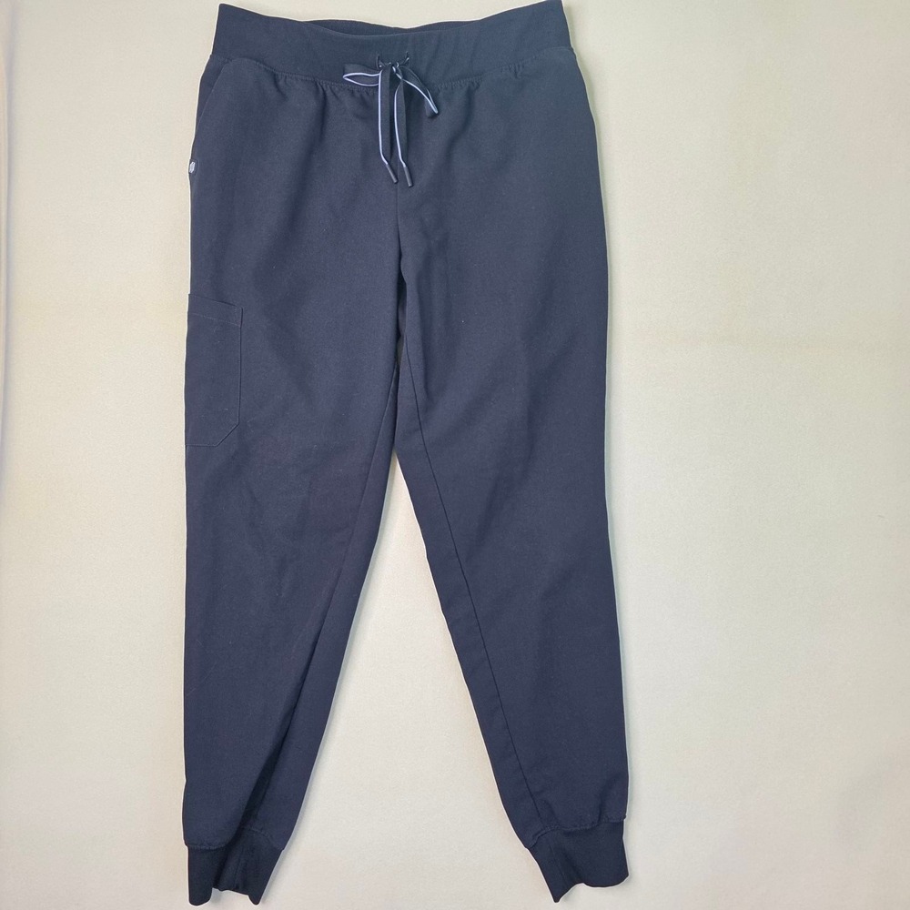 Jaanuu Jogger Scrub Pants Women's Size M Medium Black Drawstring Cargo Pocket